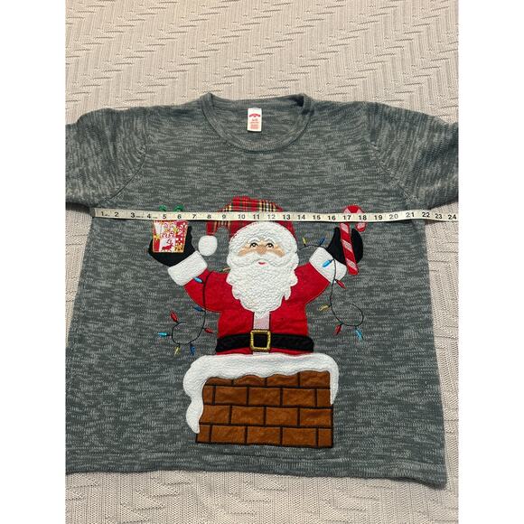 Holiday Time Christmas Santa sweater size XL - Picture 4 of 5
